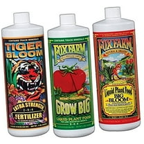 Fox Farm Liquid Nutrient Trio Soil Formula (Big Bloom, Grow Big, Tiger Bloom) 1 Quart Each (Pack of 3-32 oz. Bottles)