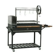 Backyard Discovery Argentine Santa Maria Wood Fire & Charcoal Steel BBQ Grill, Brasero