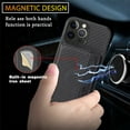 thumbnail image 5 of Case for iPhone 15 Pro,Decase Premium Fabric Hybrid Wallet Phone Cover RFID Blocking Card Slots Holder Shockproof Anti-Scratch Support Magnetic Car Mount - black, 5 of 7