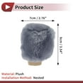 thumbnail image 4 of Cubierta de pomo de cambio de marcha única Bargains universal para automóvil SUV camión RV protector de palanca de cambios anidado de felpa gris, 4 of 7