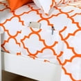 thumbnail image 3 of Celine Linen Holiday Gift Quatrefoil Pattern 1500 Series Percale Wrinkle and Fade Resistant (4-Piece) Bedding Set, Twin/Twin XL, Joyful Orange, 3 of 3