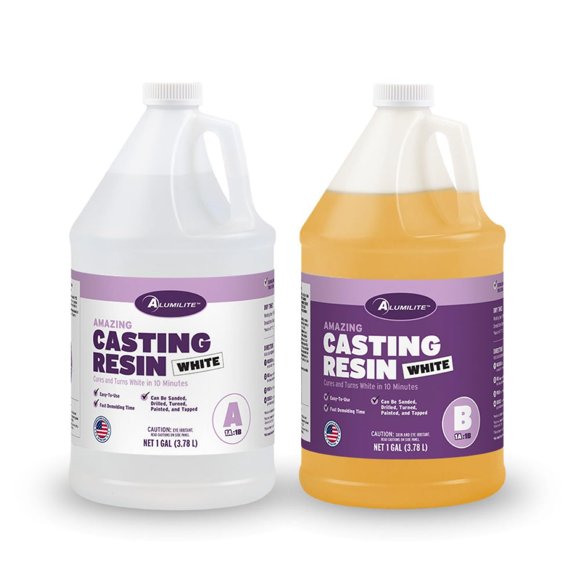 Resina Alumilita Amazing Casting White, 7,6 L (3,8 L Parte A + 3,8 L Parte B)