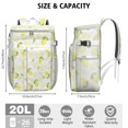 thumbnail image 3 of Summer Lemon Aesthetic Backpack Cooler, Insulated Leakproof Lunch Bag for Tropical Getaways, 3 of 6