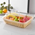 thumbnail image 3 of Basket with Lid,Basket with Lid for Food,Tabletop Food Serving Basket,Woven Picnic Basket,Bread Basket for Serving, 3 of 5