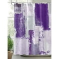 thumbnail image 2 of Purple Grey Abstract Shower Curtain, Modern Graffiti Brush Art Waterproof Shower Curtain Set with 12 Hooks Lightweight Washable Fabric Shower Curtains for Bathroom 36x72 Inches, 2 of 6