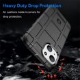 thumbnail image 3 of for Apple iPhone 15 Plus Case for Man, Heavy Duty Shockproof Phone Case Support Wireless Charging Cover for iPhone 15 Plus HD Black, 3 of 8