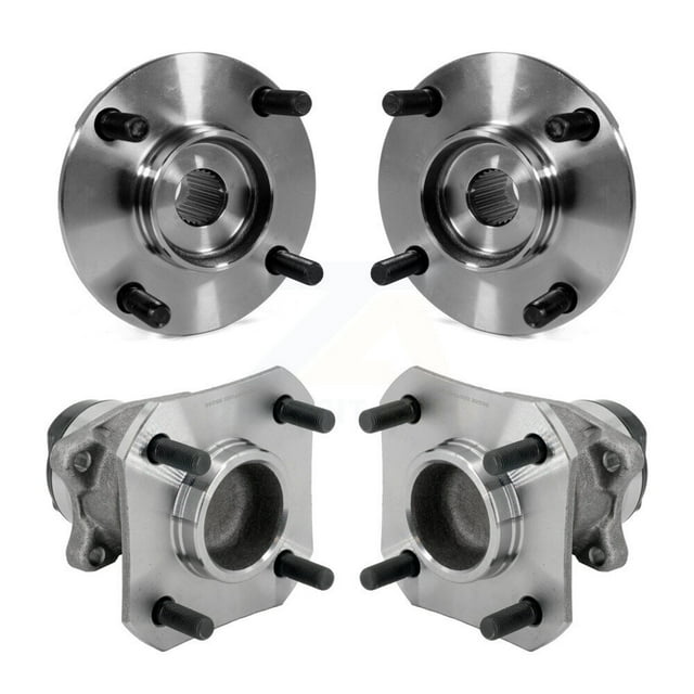 Kugel Front Rear Wheel Bearing & Hub Assembly Kit for Car 2009-2014 Nissan Cube - Left Right Side (Driver Passenger) K70-102048
