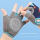 thumbnail image 3 of Guantes de seguridad deportivos para niños, guantes de ciclismo, patinaje sobre ruedas, protector de manos con dibujos animados impresos, guantes antideslizantes de medio dedo para niños y, 3 of 5