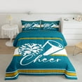 thumbnail image 2 of Homewish Cheer Team 3 Pieces Queen Comforter Set For Teens Boys Girls,Girly Dreamy Dance Ultra Soft Bedding Sets,Geometric Stripes Bedding Comforter Set,Lightweight Room Decor,Reversible, 2 of 8