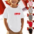 thumbnail image 2 of T-shirt Garçon Fierté Nationale du Canada Drapeau Canadien Col Rond Manche Courte Blouse Filles Fête du Canada 1st July Mode Fête Nationale Canadienne Imprimé Drapeau Manche Courte Haut, 2 of 5