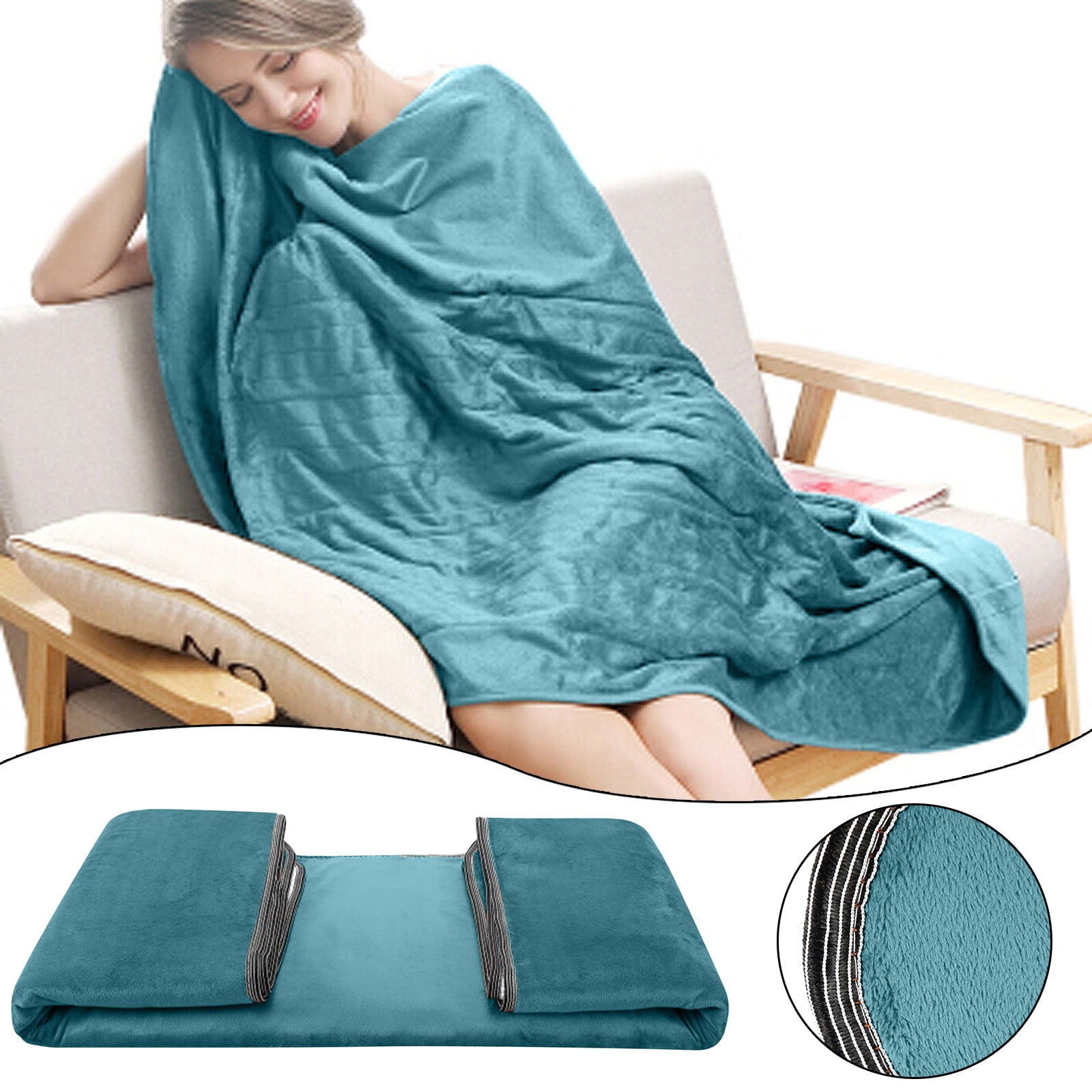 Details about   None/Brand Heater Blankets Electric Reversible Sherpa Fast Heating Throw Blanket 