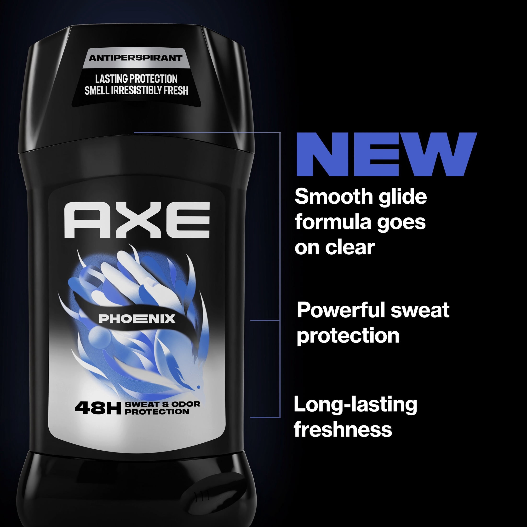 (2 pack) AXE Antiperspirant For Men 48 Hour Sweat And Odor Protection For Long Lasting Freshness Phoenix Crushed Mint & Rosemary Men's Deodorant, 2.7 oz