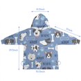 thumbnail image 7 of Dog with Woof and Bark Blanket Hoodies for Kids 6-13YR Oversize Wearable Blanket Hoodies for Boys Girls Teens, 7 of 7