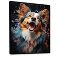 thumbnail image 2 of Designart "Prancing Papillon I" Animals Dog Floater Framed Canvas Prints, 2 of 5