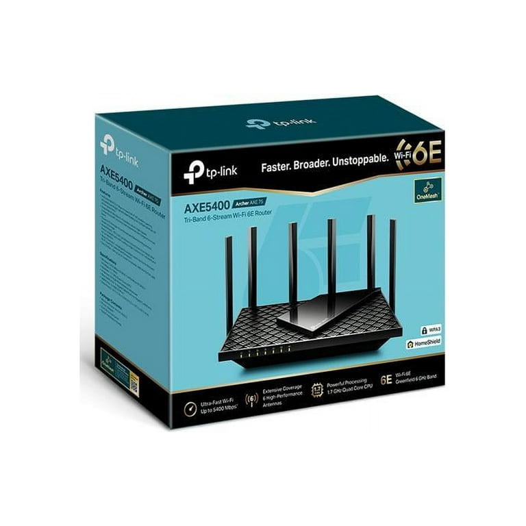  TP-Link AXE5400 Tri-Band WiFi 6E Router (Archer AXE75)- Gigabit  Wireless Internet Router, ax Router for Gaming, VPN Router, OneMesh, WPA3 :  Electronics