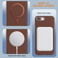 thumbnail image 3 of for iPhone 8 Plus / iPhone 7 Plus Strong Magnetic Case Compatible with Mag-Safe, Luxury Elegant PU Leather TPU Bumper Shockproof Protective Slim Magnetic Phone Cover, Brown, 3 of 6