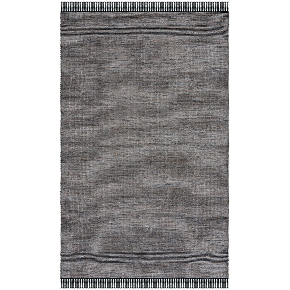 SAFAVIEH Montauk Kelsey Distressed Cotton Area Rug, Beige/Ivory, 4' x 6'