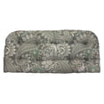 thumbnail image 1 of RSH Décor Indoor Outdoor Single Tufted Wicker Loveseat Cushion, Standard, Eastman Stone Grey Paisley, 1 of 6