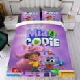 thumbnail image 4 of Mia y Codie Conjunto de sábanas temático, trío de piezas, cómodo y amigable con la piel, diseño único, regalo de decoración para el hogar para familiares, amigos y fans,140cm *210cm, 4 of 6
