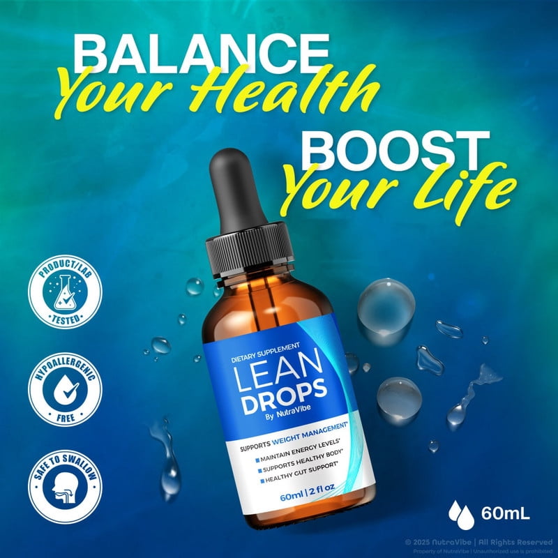 (2 Pack) Lean Drops – LeanDrops Liquid Formula with a Clean Blend to Support Fitness Goals, Active Lifestyle & Wellness | Just a Few Easy Drops for a Fit-Focused Lifestyle (60 Servings)