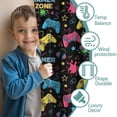 thumbnail image 3 of Blackout Kids Curtains,Colorful Controllers Games Icons Black Pattern Childrens Insulated Curtains Set Of 2,Bedroom Essentials,Toddler Room Decor 52"x63", 3 of 5