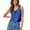 Blue, variant on Women's Tank Tops Fashion Solid Color Crew Neck Tee Shirts Leisure Loose Fit Sleeveless Standard Straps Summer Shirts