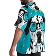 thumbnail image 3 of Spotted Dog Men's Short Sleeve Casual Printed Button Down Beach Shirts, 3 of 6