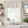 thumbnail image 2 of Beige Checkered Valance Curtain Abstract White Geometric Argyle Stripe Modern Window Valances Rod Pocket Short Curtains Window Treatments for Kitchen Bedroom Bathroom Laundry 42" x 18", 2 of 9