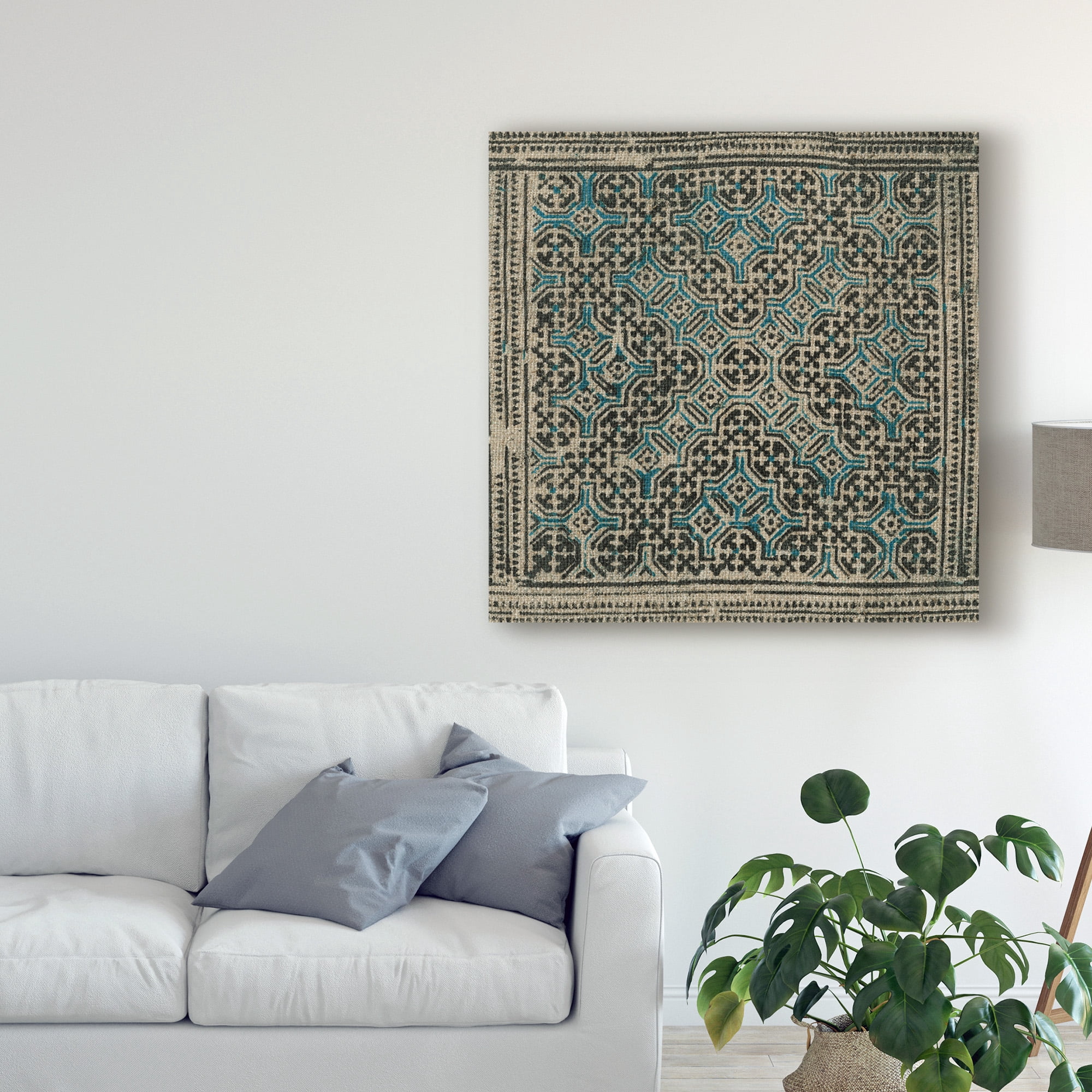 Trademark Fine Art 'Block Print Textile II' Canvas Art by Vision Studio