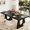 Black, variant on Fnova 70.9" Rectangular Dining Table for 6-8 People, Large Farmhouse Wood Kitchen Table with Heavy Duty Legs, Easy to Assemble