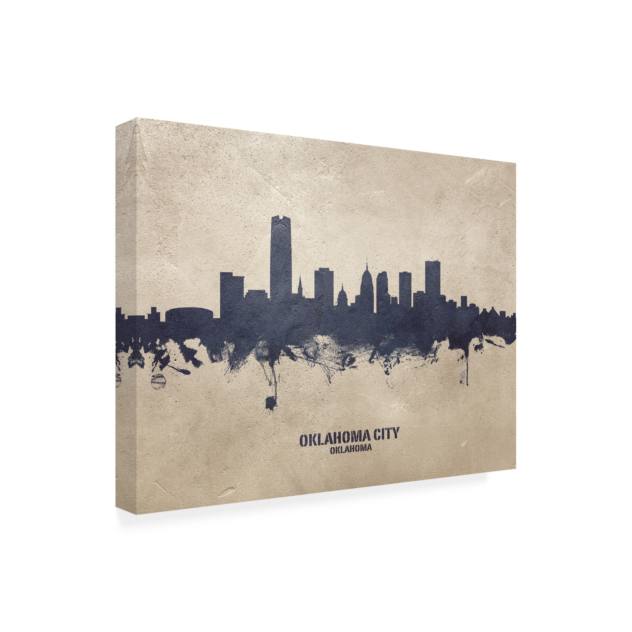 Michael Tompsett 'Oklahoma City Skyline Concrete' Canvas Art