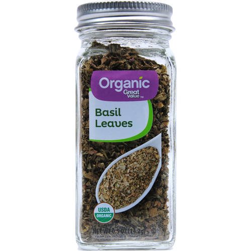 Great Value Organic Basil Leaves, 0.5 oz