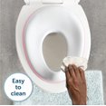 thumbnail image 4 of Asiento de entrenamiento para ir al baño para niños y niñas, color rosa, se adapta a inodoros redondos y ovalados, antideslizante con protección contra salpicaduras, 4 of 5