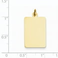 thumbnail image 2 of 14k Yellow Gold .013 Gauge Rectangular Engravable Disc Necklace Pendant Charm, 2 of 6