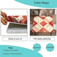 thumbnail image 3 of Fitted Folding Table Square Cloths, Bold Red Plaid Pattern Printed on Oilproof Table Covers for Card Tables, Fits Picnics & Outdoor Events, Fit for 32" x 32" Square Tables, 3 of 4