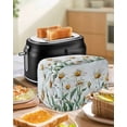 thumbnail image 5 of Spring Floral Toaster Cover 2 Slice, Retro Plants Daisy Flowers Blue Bread Maker Cover Toaster Dust Cover with Pockets, Dust-Proof Cover for Kitchen Small Appliance 12x7.5x8in, 5 of 5