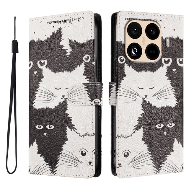 FOXDOCK Funda Tipo Cartera para Xiaomi 15T con Soporte y Correa – Diseño de Patrones Lindos
