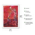 thumbnail image 2 of King David on a Red Background (Le Roi David sur fond Rouge) - From an Original Color Painting by Marc Chagall c.1975 - Fine Art Rolled Canvas Print (Unframed) 27in x 40in, 2 of 4