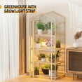 thumbnail image 2 of SPECILITE Indoor Greenhouse with Grow Lights, 4 Tiers 27.6"L×19.3"W×61.4"H Outdoor Mini Green House with Zip PVC Cover  and Dimmable 15W Plant Light with Timer for Seed Starting Trays, 2 of 8