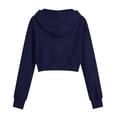 thumbnail image 7 of Resicozy Hoodies for Teen Girls Zip Up Long Sleeve Cropped Sweatshirts for Kids Cute Preppy Youth Trendy Fashion Back to School 5-15 Years Navy 140, 7 of 7