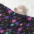 thumbnail image 2 of Pofeuu Colorful Guitar Print Puppy Blanket,Dog Blankets,Pet Blanket Cozy Cat Blankets for Indoor Cats, Fuzzy Pet Blanket for Kitten Doggy Dog Blankets-Small, 2 of 8