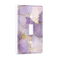 thumbnail image 2 of Yayeee Toggle Light Switch Wall Plate 1-Gang 4.5"x2.7" Home Decorative Outlet Cover, Pastel Purple Marble Pattern, 2 of 7