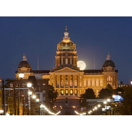 Iowa State Capitol Building - Facade of a Government Building, Iowa State Capitol, Des Moines, Iowa, USA Print Wall Art
