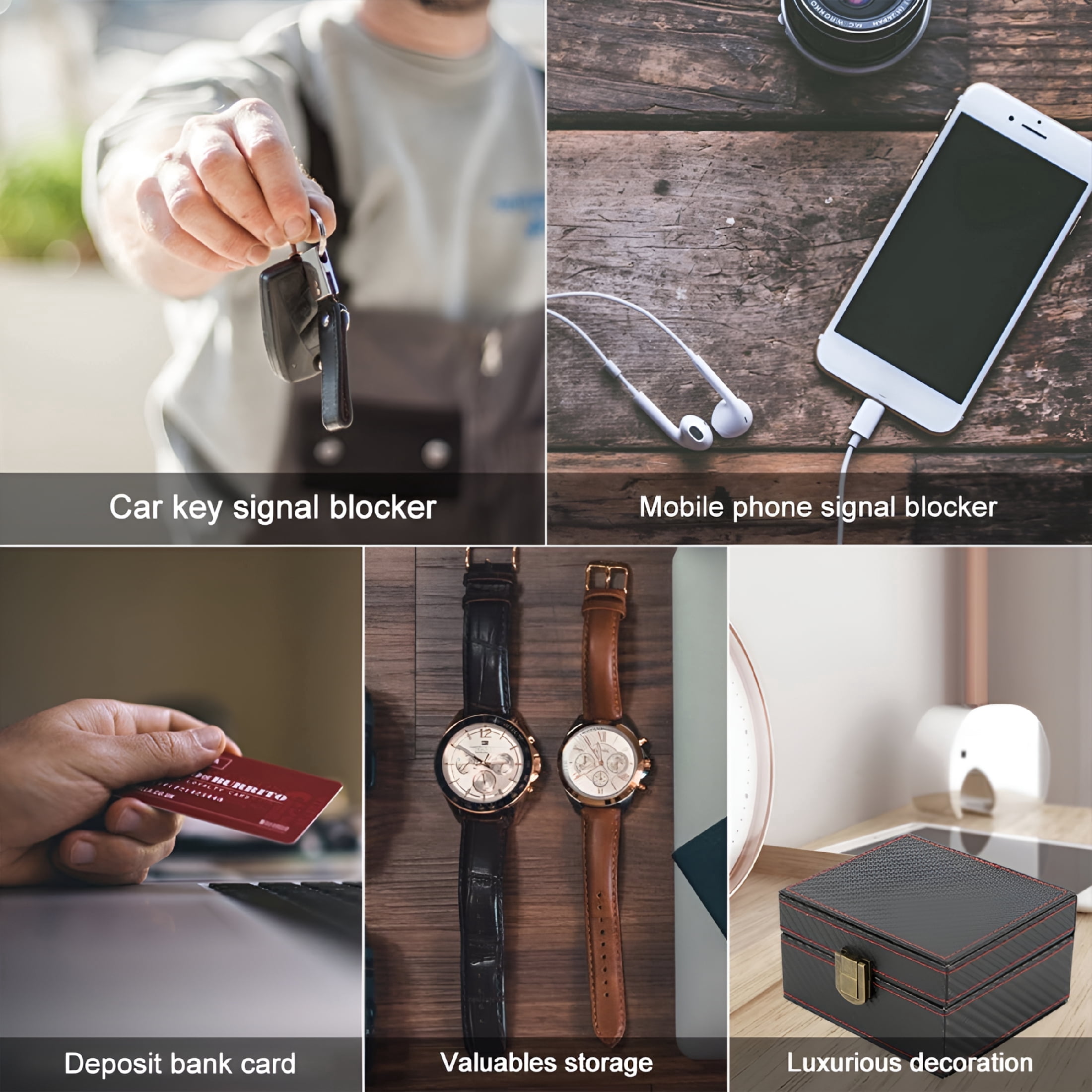 GJX 2026 New Car Key Blocker Faraday Box Car Key Signal Blocking Cage 11.6 X 9 X 5.8 Cm Keyless Entry Car Keys Box Anti-Theft Faraday Box for Keyless Car Keys Security Faraday Box for Car Keys