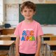 thumbnail image 1 of Blusas y camisas de manga corta con cuello redondo para niños y niñas, camisetas gráficas de manga corta, blusas con estampados bonitos para la temporada escolar., 1 of 9