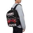 thumbnail image 6 of Travel Laptop Backpack, Game theme Game Handle 3D Prints Casual bag with USB Charging Port, student Bookbag USB Backpack 17", 6 of 7