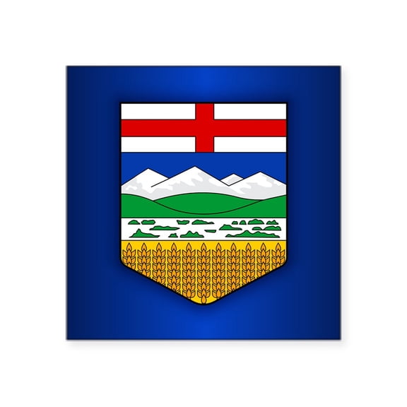 CafePress - Alberta Flag Sticker - Square Sticker 3" x 3"