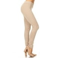 thumbnail image 2 of Women's Elastic Waist Solid Basic Jeggings Stretch Pants, 2 of 4