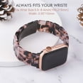thumbnail image 4 of Wearlizer Compatible with Apple Watch Band 42mm 44mm 45mm Womens for iWatch SE Lightweight Resin Wristband Bracelet Mens Strap Series 7 6 5 4 3 2 1-(Deep Rose Gold+Leopard, 42/44/45mm), 4 of 7
