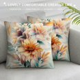 thumbnail image 3 of Pratyus Flowers Leaves Square Pillow Cover Case for Cushions Sofa Bed Outdoor Decoration High-Quality Pillowcase 1PC 24x24in, 3 of 5
